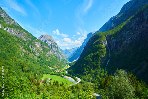 Stalheimskleiva fjord view in norway