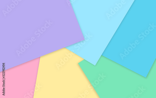 Abstract image of Stacked paper in pastel color background.