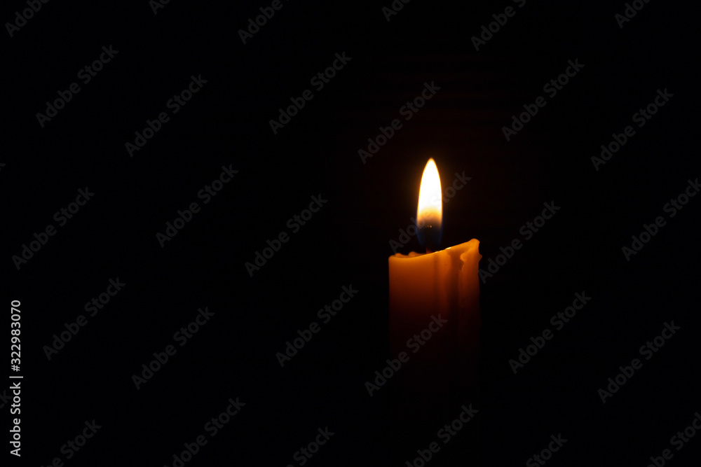 Candles used for religious ceremonies on a black background Candles used for religious ceremonies on a black background