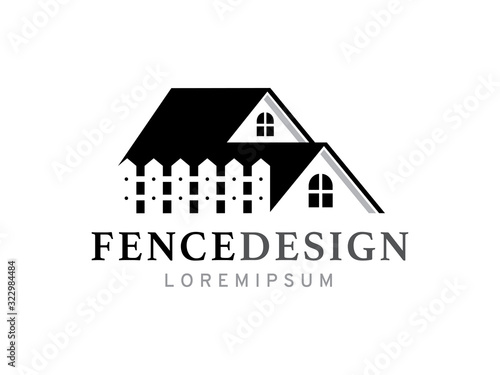 Fence logo template design, icon, symbol