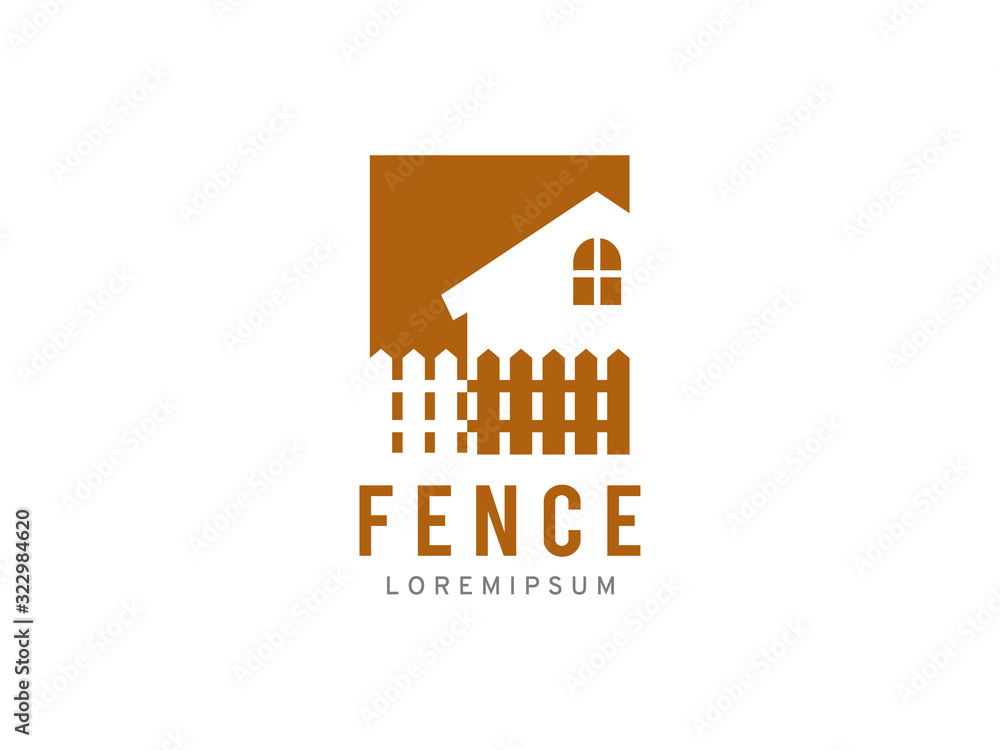 Fence logo template design, icon, symbol