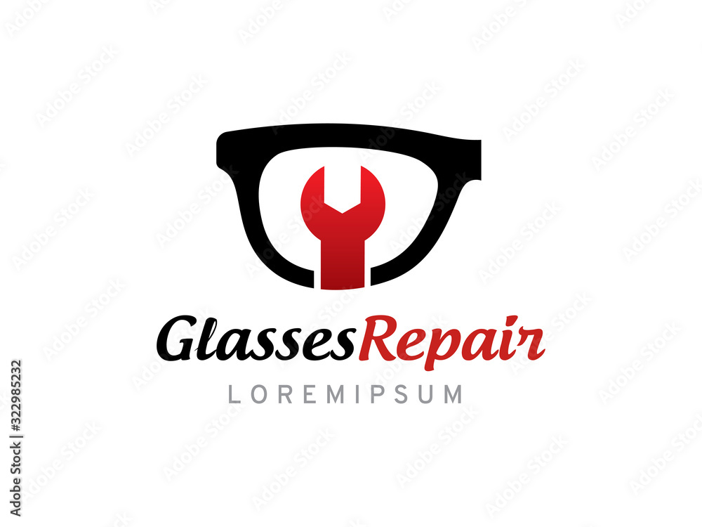 Fototapeta premium Protect glasses logo template design, icon, symbol