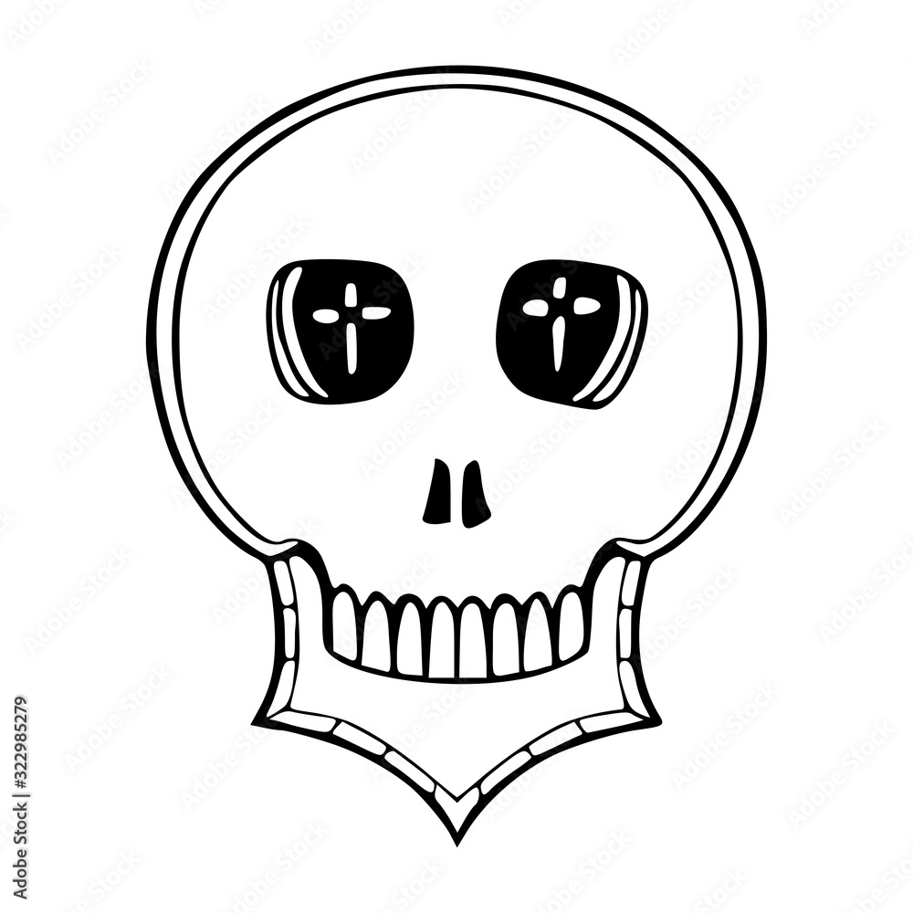 Funny skull vector. Icon design. Funny skull vector. Icon design.