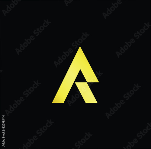 Free Download Outstanding professional elegant trendy awesome artistic black and gold color R AR RA initial based Alphabet icon logo. - GFXLoad