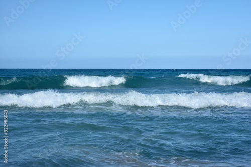 waves on the Atlantic ocean. Dominican Republic