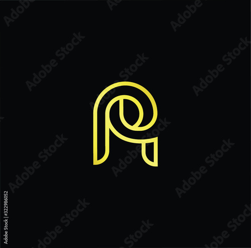 Outstanding professional elegant trendy awesome artistic black and gold color AP PA initial based Alphabet icon logo.