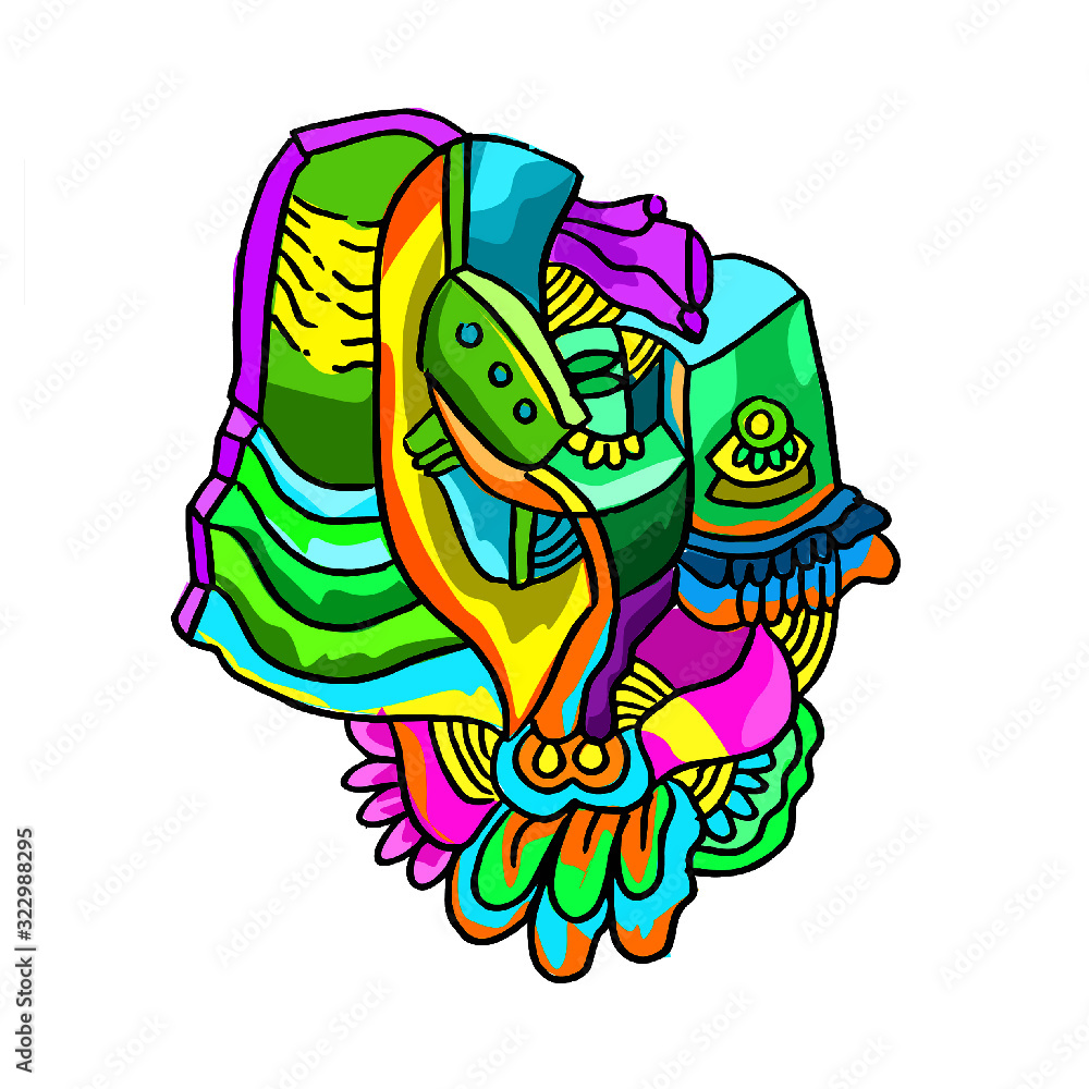 Obraz premium vector illustration of an elephant
