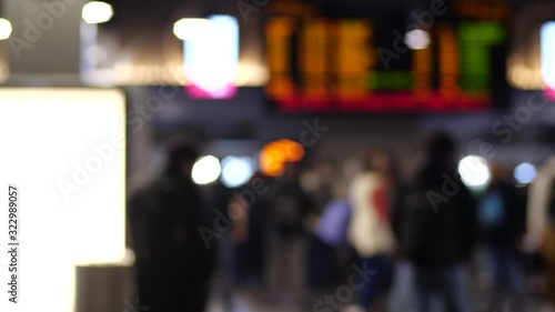 Wallpaper Mural Out of Focus Train Station Sign - TD Garden Boston Torontodigital.ca