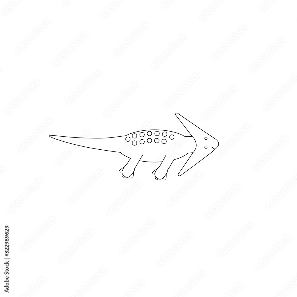 Simple line style icon of Diplocaulus. Pictogram of ancient amphibian for coloring book and different design. Simple line style icon of Diplocaulus. Pictogram of ancient amphibian for coloring book and different design.