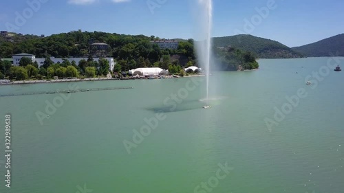 Lake Abrau Durso and the fountain on the water photo