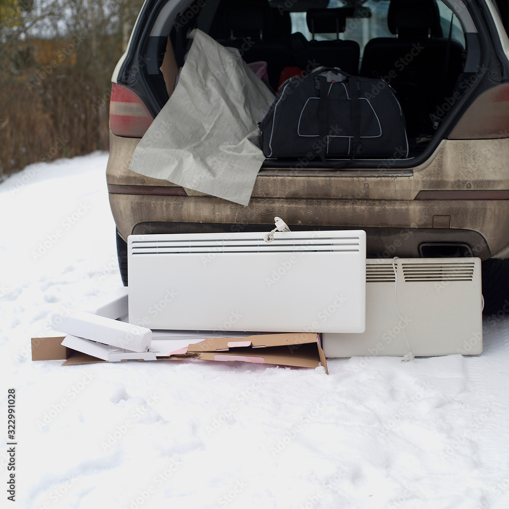 Fototapeta premium Electric heaters delivery