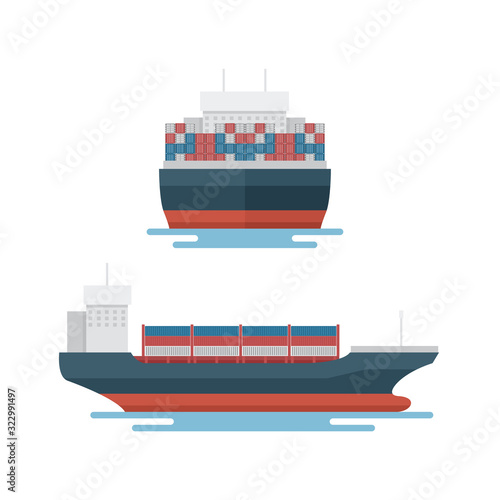 Transportation Logistics Container transport boat for marine export
