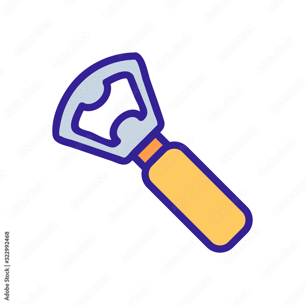 Bottle opener Icon vector. Thin line sign. Isolated contour symbol illustration Bottle opener Icon vector. Thin line sign. Isolated contour symbol illustration
