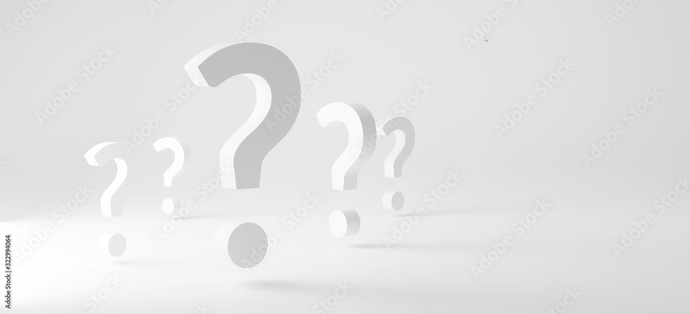 question marks background white 3d-illustration design question marks background white 3d-illustration design