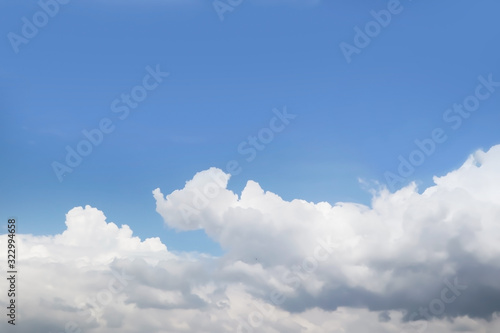 Fototapeta Naklejka Na Ścianę i Meble -  Dramatic atmosphere panorama view  of beautiful blue sky and clouds on summer day.