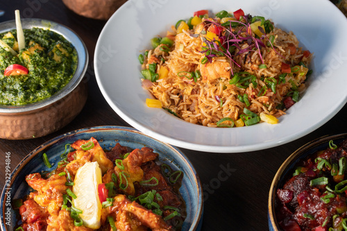 Indian Food with herbs and spices