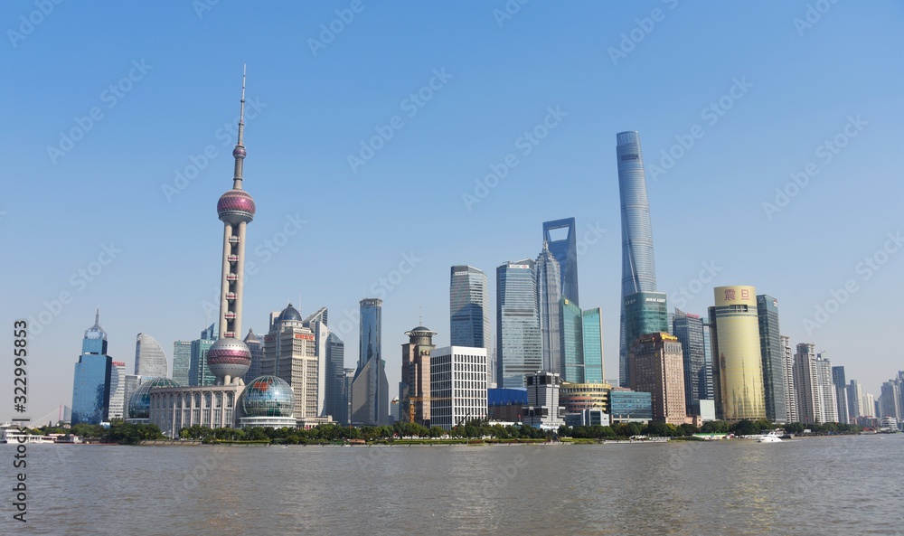 Lujiazui is located on the Bank of Huangpu River in Pudong New Area of Shanghai, facing the Bund across the river. It is the headquarters of many multinational banks in Greater China and East Asia, an