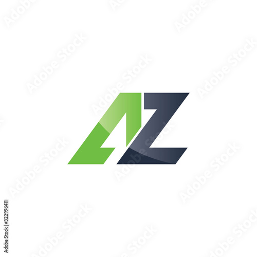 Initial letter az or za logo vector templates