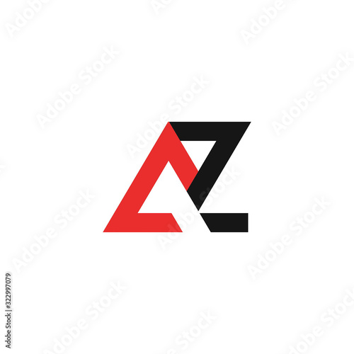 initial letter az or za logo vector design