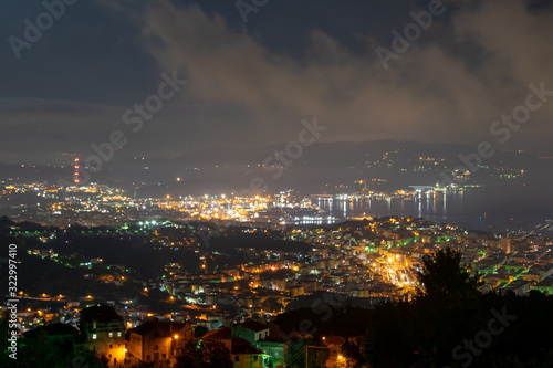 La Spezia seen from the hills on a night with full moon © Felix Andries