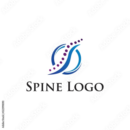 Spine Logo Simple and Templates Medical