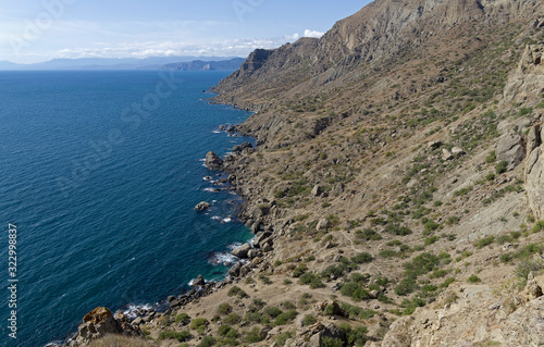 The shore of the Black Sea. Crimea. photo