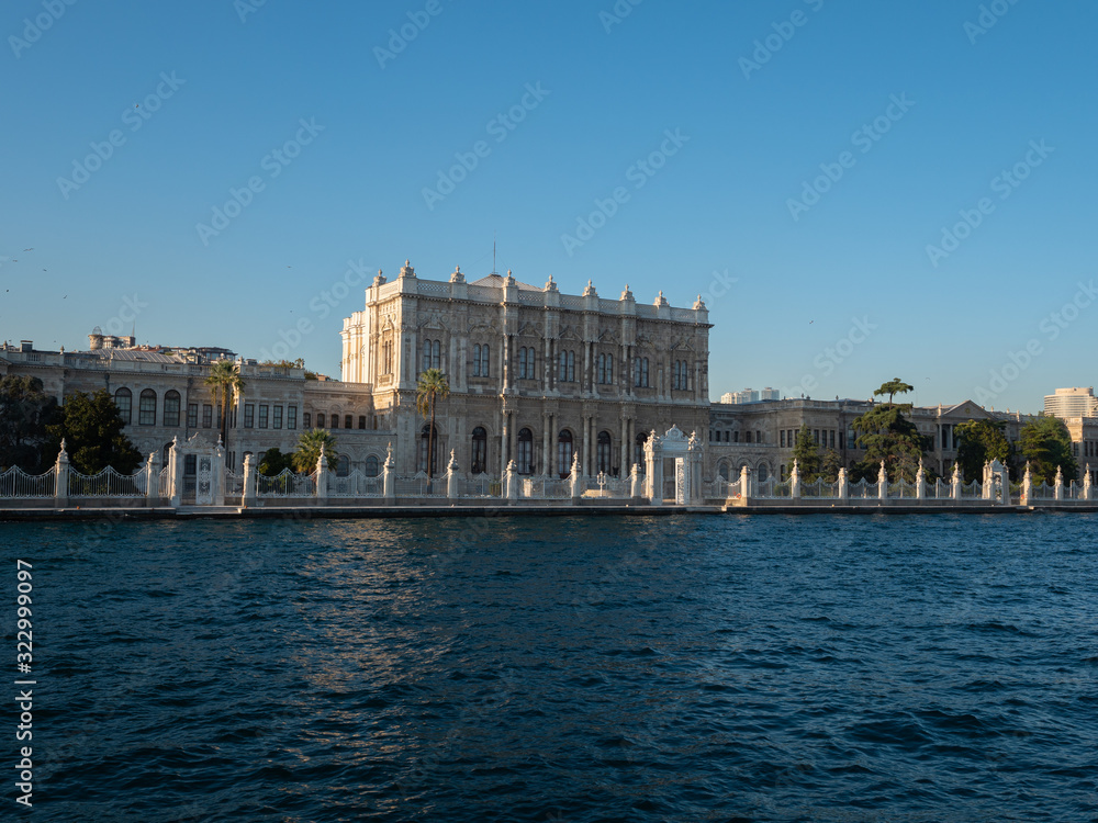 View of the Four Seasons Hotel along the Bosphorus, Turkey