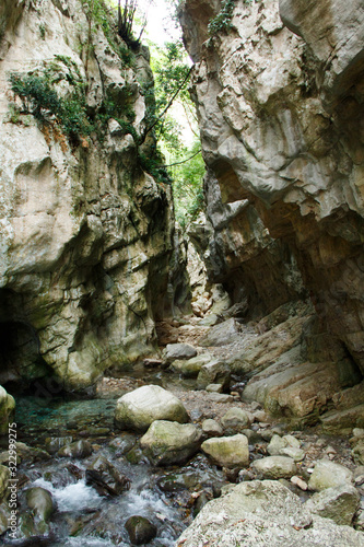 Resurgence of Sammaro River near Roscigno in Campania  italy