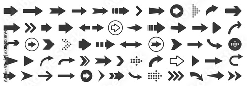 Arrow icon. Mega set of vector arrows photo