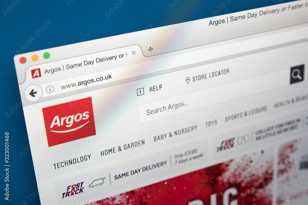 Argos Website Stock Photo Adobe Stock