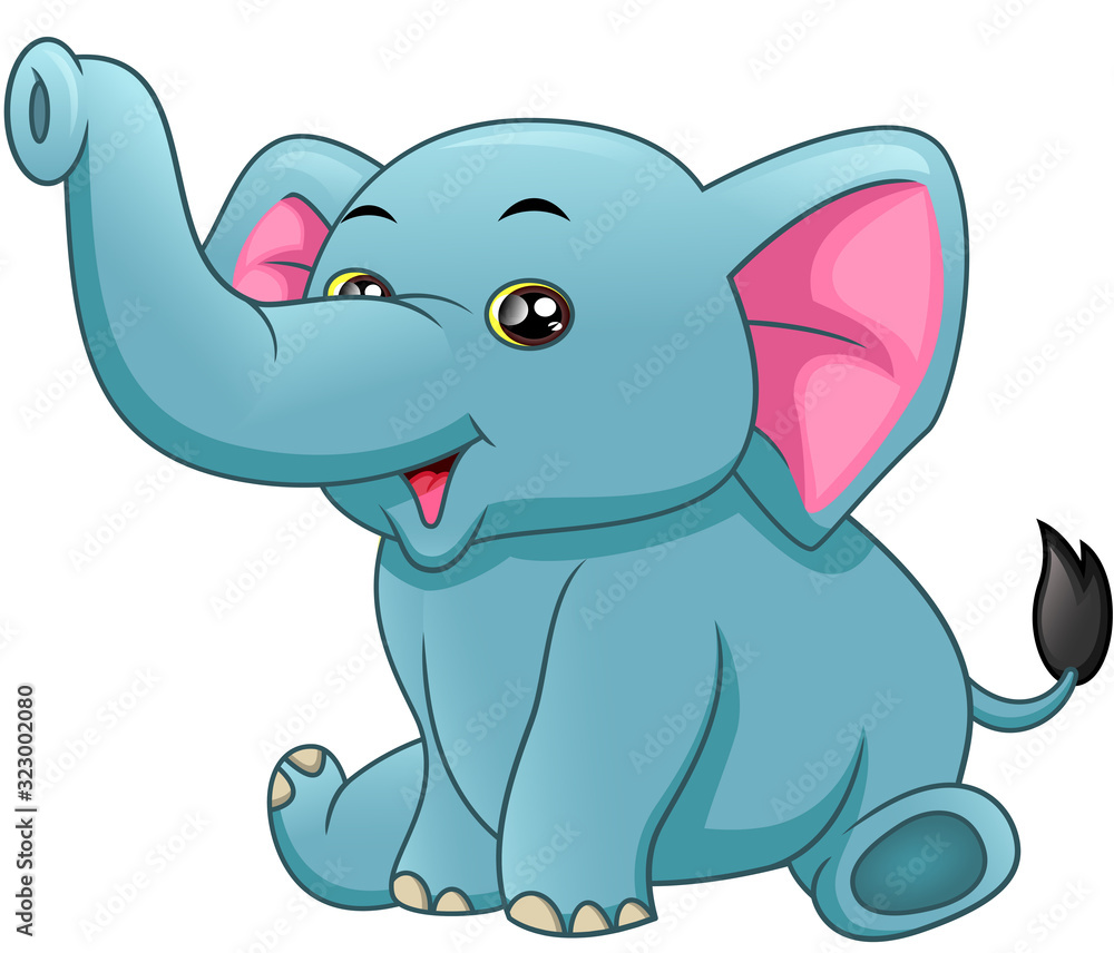 Naklejka premium cute elephant cartoon