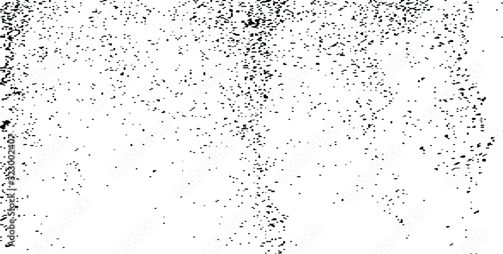 Abstract vector noise. Grunge texture overlay with rough and fine black particles isolated on white background. Vector illustration. EPS10.