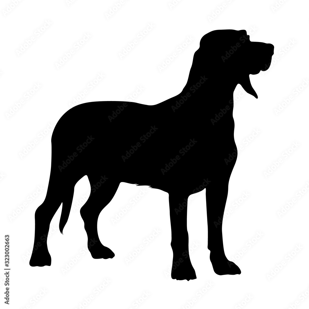 Dunker Norwegian Hound Silhouette Vector Found In Map Of Europe
