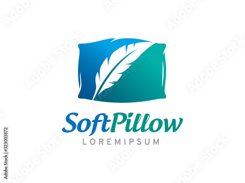 Pillow logo template design, icon, symbol