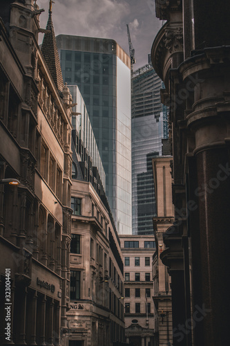 street in London with nice sun through the buildings © Aroz