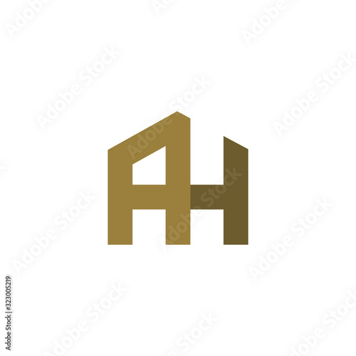 Initial letter ah or ha logo vector design template photo