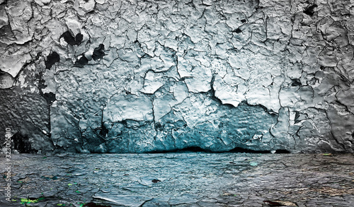 Grunge Hintergrund mit abgeblätterter Farbe