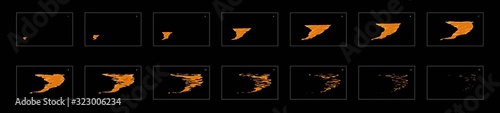 Tornado dust effect. dust effect frame by frame animation sprite sheet. classic animation for game development, motion graphic or mobile games
