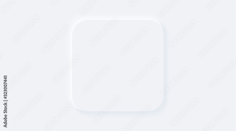 Bright white gradient buttons. Internet symbols on a background. Neumorphic effect icons. Shaped figure in trendy soft 3D style. Rectangle square Bright white gradient buttons. Internet symbols on a background. Neumorphic effect icons. Shaped figure in trendy soft 3D style. Rectangle square