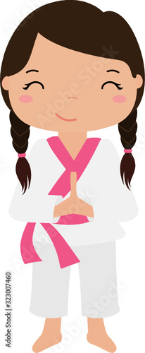 Karate Girl brown hair