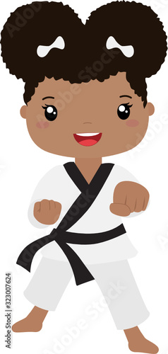 Karate Girl African American