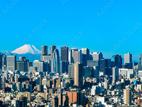 新宿と富士山