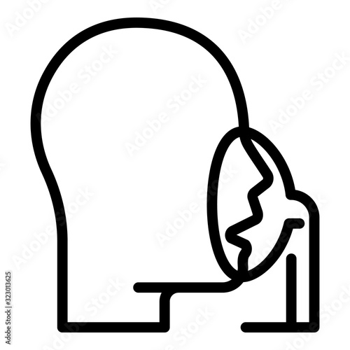 Face anesthesia icon. Outline face anesthesia vector icon for web design isolated on white background