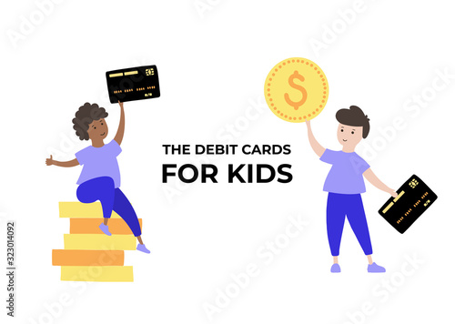 Vector child finance isolated illustration 