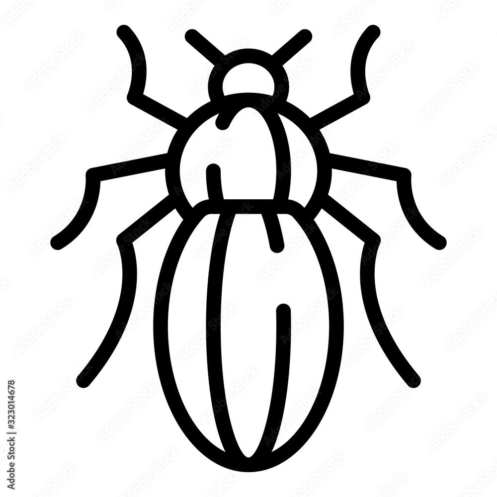 Infection bug icon. Outline infection bug vector icon for web design isolated on white background Infection bug icon. Outline infection bug vector icon for web design isolated on white background
