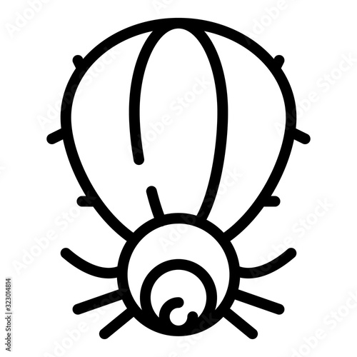 Blood mite icon. Outline blood mite vector icon for web design isolated on white background