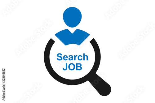Job searching icon vector, human resource concept vector