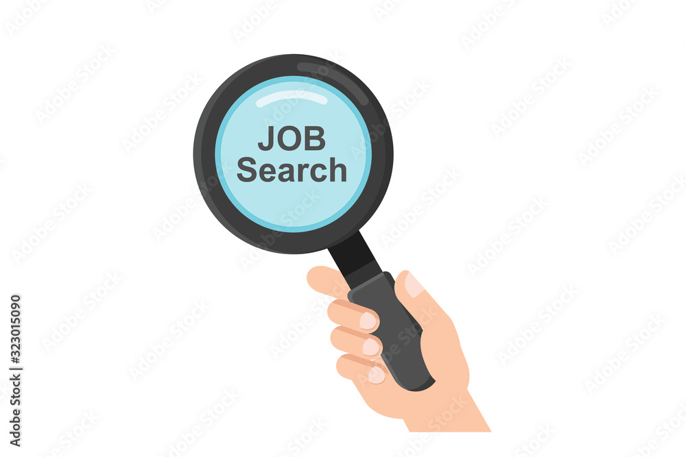 Job search icon vector Job search icon vector