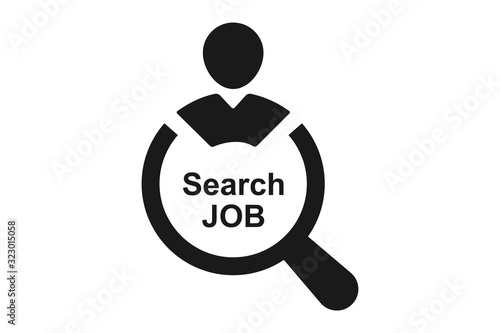 Job searching icon vector, human resource concept vector