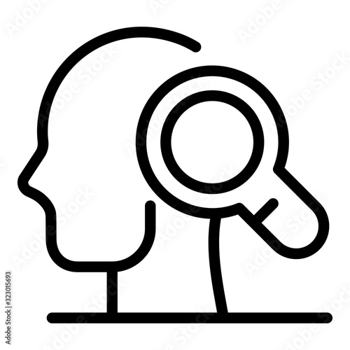 Head massage icon. Outline head massage vector icon for web design isolated on white background